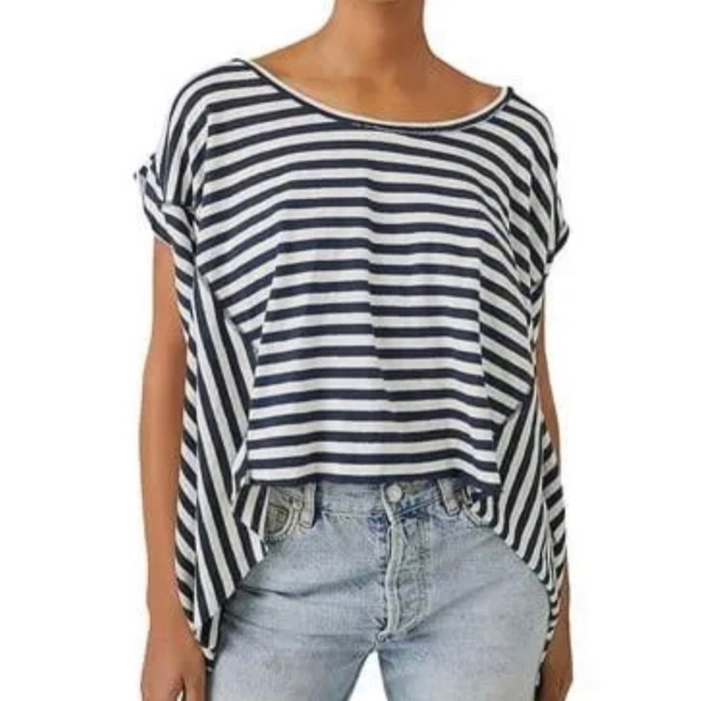 Free people, we the free angel tee striped navy